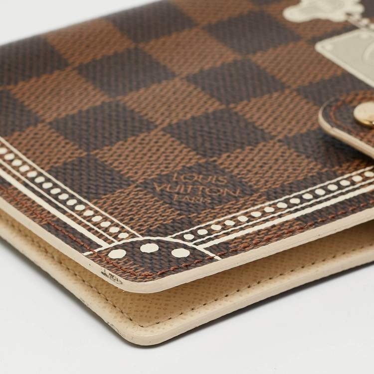 مملوكة مسبقًا Louis Vuitton Damier Ebene Trunk Canvas Small Ring Agenda Cover