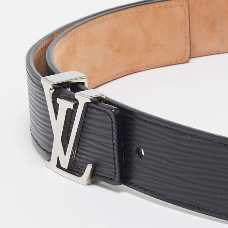 مملوكة مسبقًا Louis Vuitton Black Epi Leather LV Initiales Belt 85CM
