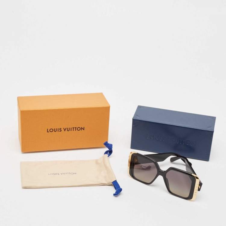 Pre Owned Louis Vuitton Black/Gold Gradient LV Moon Square Sunglasses