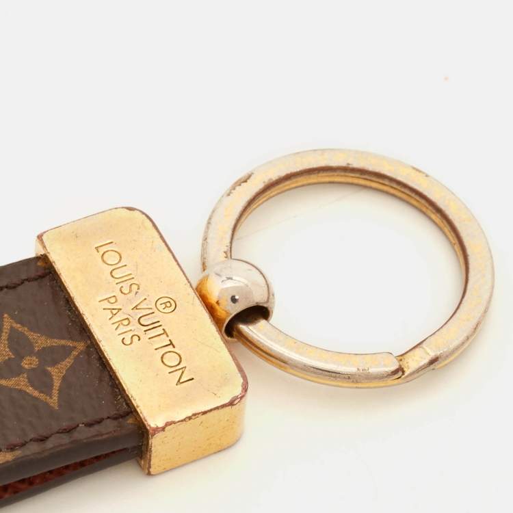 Pre Owned Louis Vuitton Monogram Canvas Gold Tone Key Chain