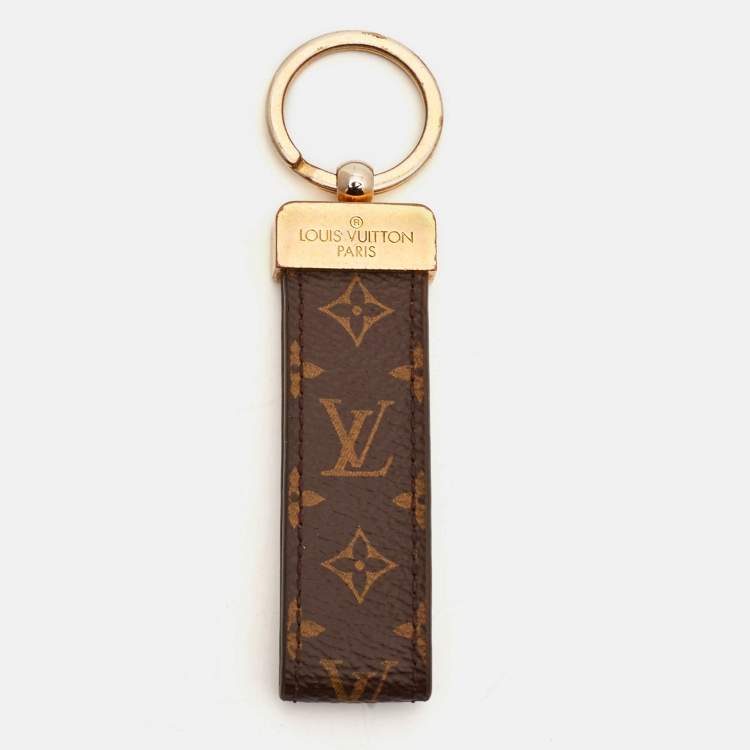 Pre Owned Louis Vuitton Monogram Canvas Gold Tone Key Chain