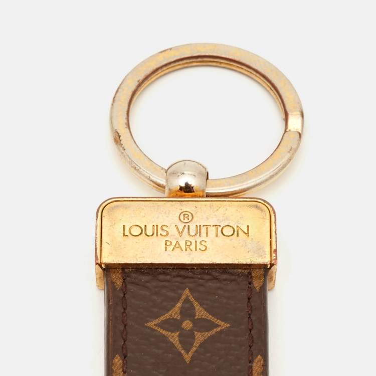 Pre Owned Louis Vuitton Monogram Canvas Gold Tone Key Chain