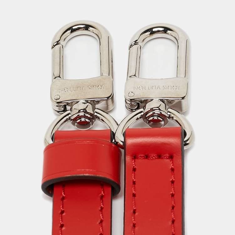 Pre Owned Louis Vuitton Red Leather Adjustable Shoulder Bag Strap