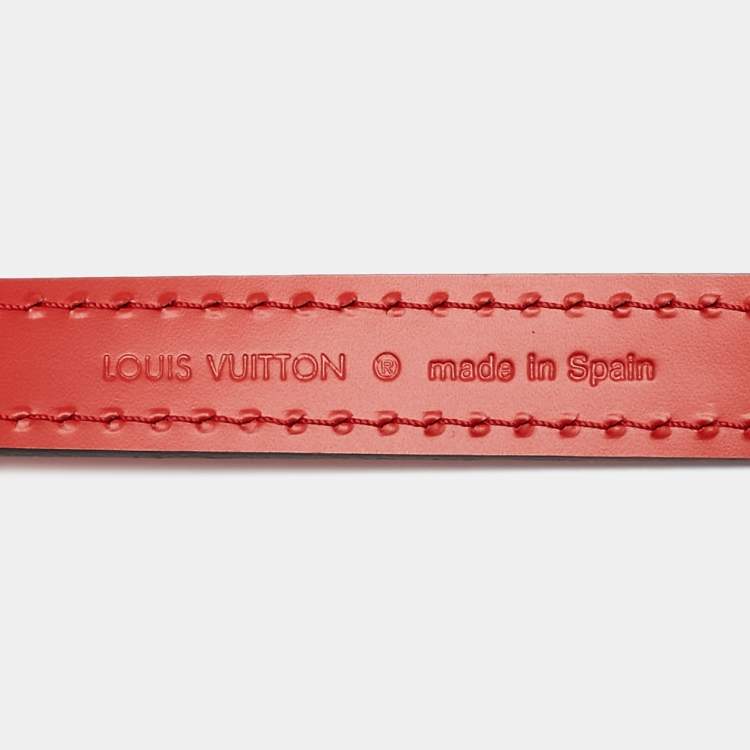 Pre Owned Louis Vuitton Red Leather Adjustable Shoulder Bag Strap