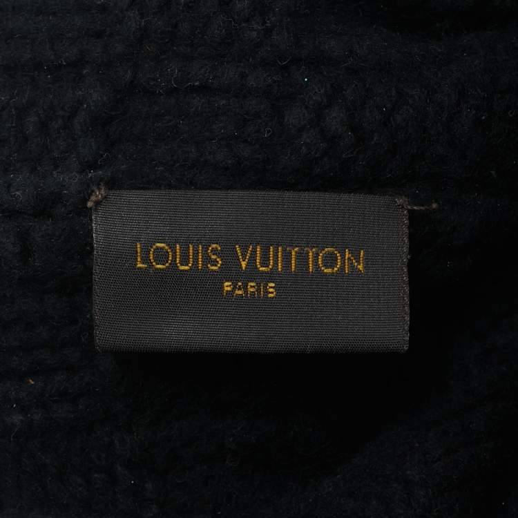 Pre Owned Louis Vuitton Black Cashmere Bonnet Helsinki Knit Beanie 