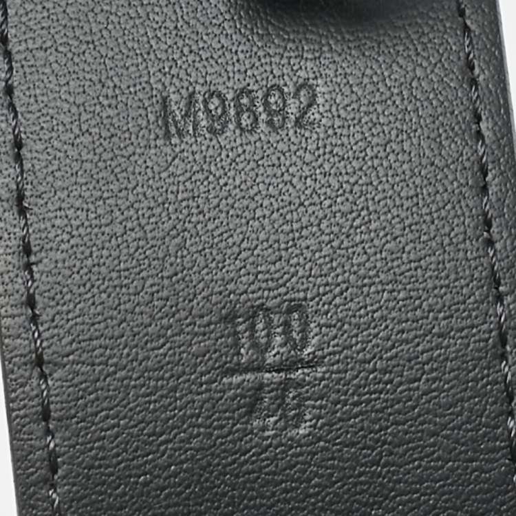 Pre Owned Louis Vuitton Black Epi Leather Legend Buckle Belt 100 CM
