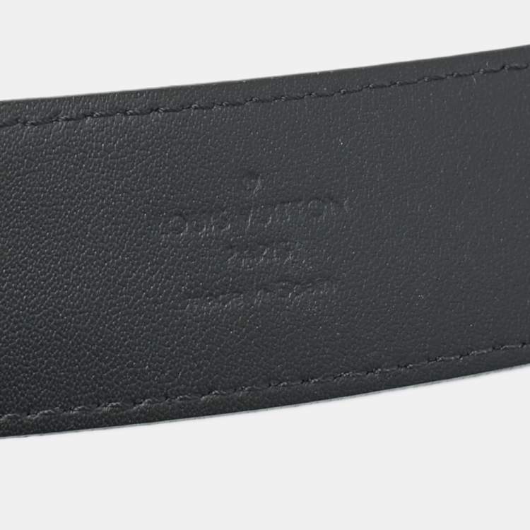 Pre Owned Louis Vuitton Black Epi Leather Legend Buckle Belt 100 CM
