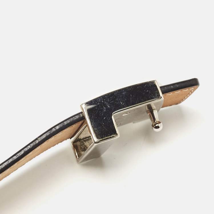 Pre Owned Louis Vuitton Black Epi Leather LV Initiales Belt 85 CM