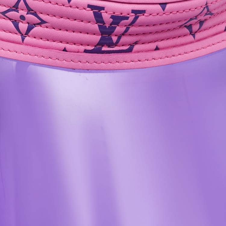 Pre Owned Louis Vuitton Pink/Purple Monogram Leather Vuittamins Visor
