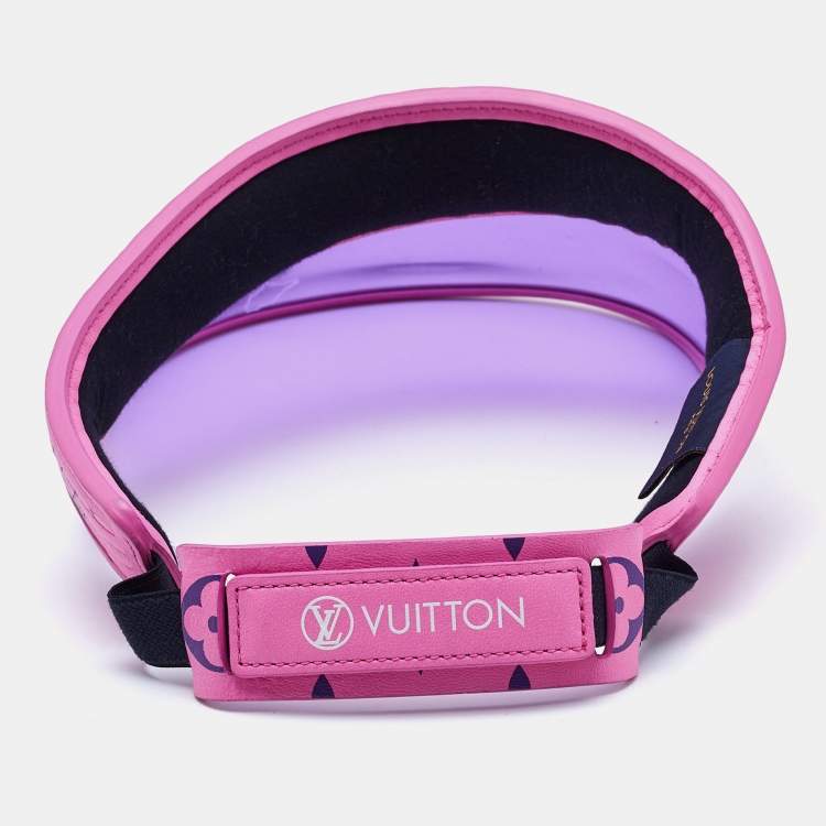 Pre Owned Louis Vuitton Pink/Purple Monogram Leather Vuittamins Visor
