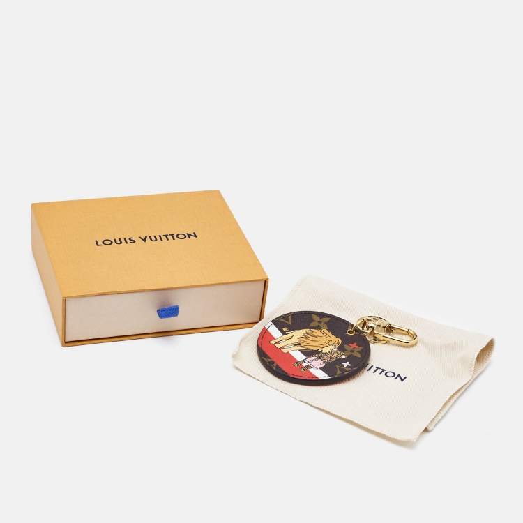 Pre Owned Louis Vuitton Monogram Canvas Christmas Animation Cats Bag Charm/Key Ring