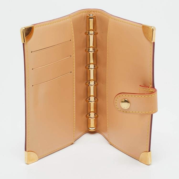 Pre Owned Louis Vuitton White Monogram Multicolor Canvas Small Agenda Ring Cover