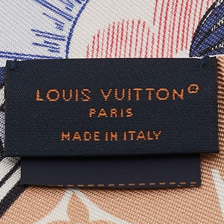 Pre Owned Louis Vuitton Multicolor Printed Silk Eclipse Bandeau Scarf S