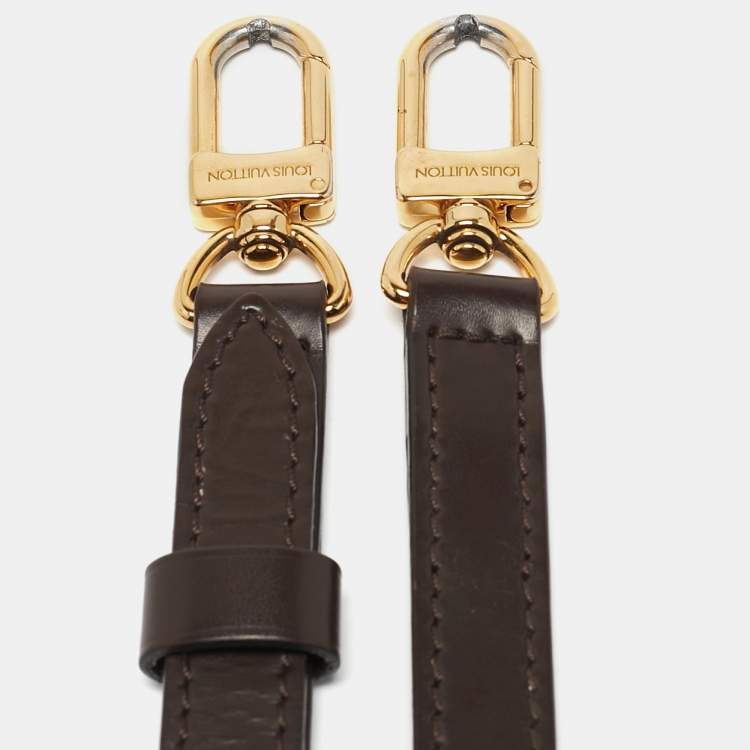 Pre Owned Louis Vuitton Brown Leather Adjustable Shoulder Bag Strap