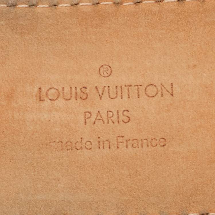 Pre Owned Louis Vuitton Black Electric Epi Leather LV Initiales Belt 85CM
