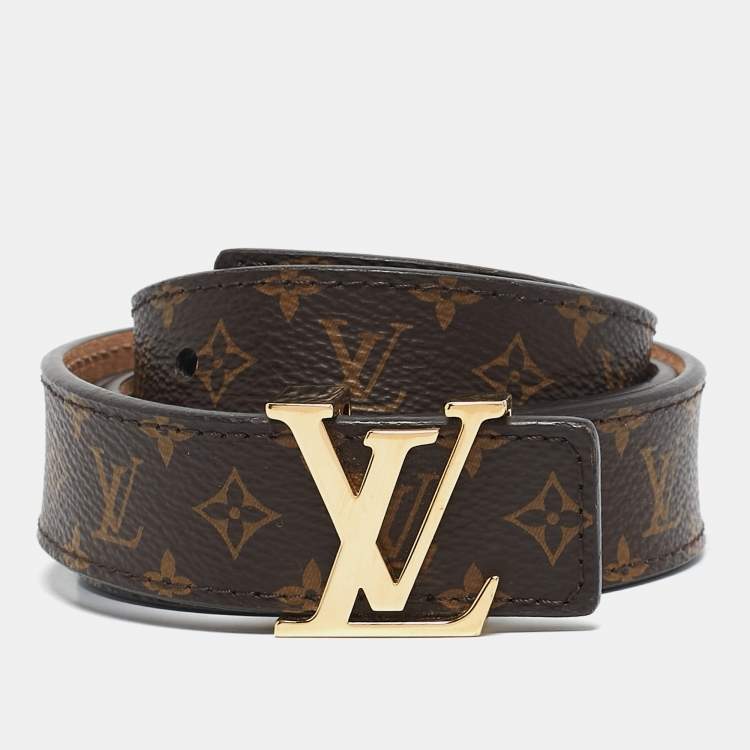 Pre Owned Louis Vuitton Monogram Canvas LV Initiales Belt 85 CM