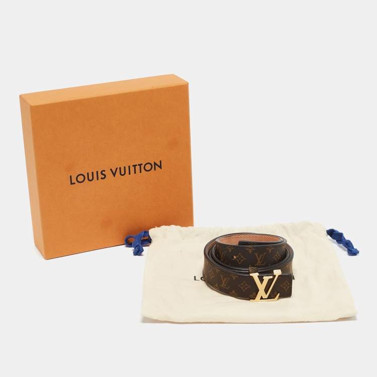 Pre Owned Louis Vuitton Monogram Canvas LV Initiales Belt 85 CM