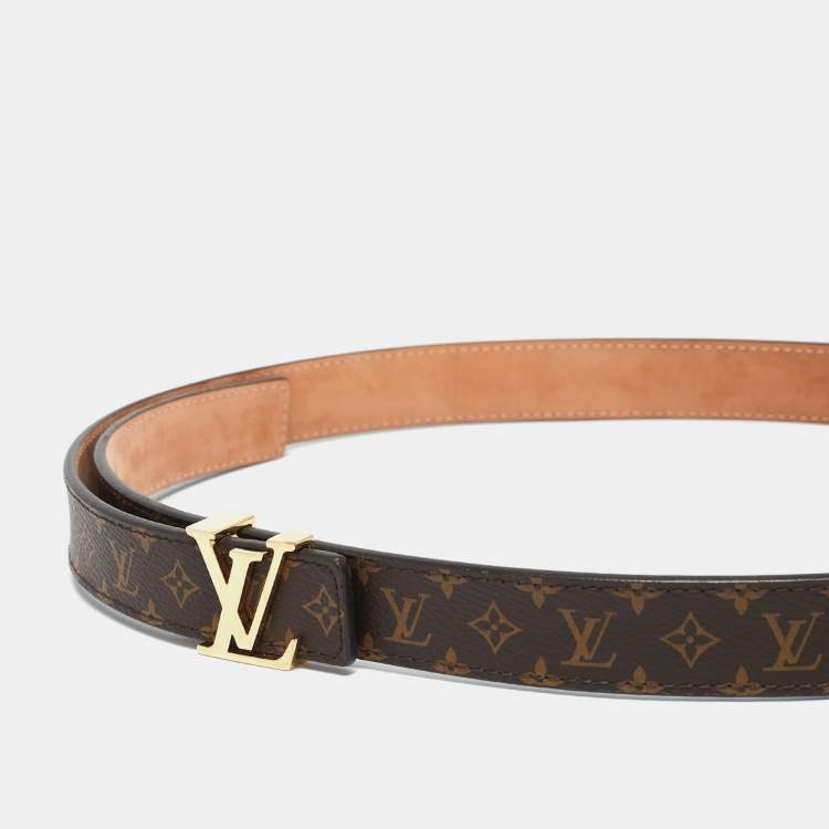 Pre Owned Louis Vuitton Monogram Canvas LV Initiales Belt 85 CM