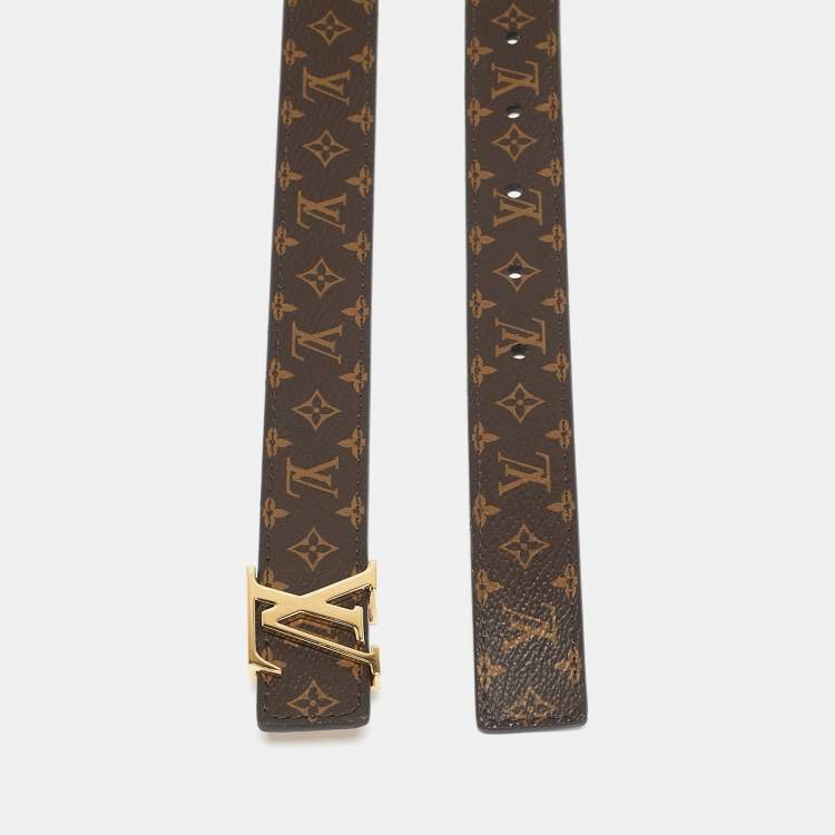Pre Owned Louis Vuitton Monogram Canvas LV Initiales Belt 85 CM