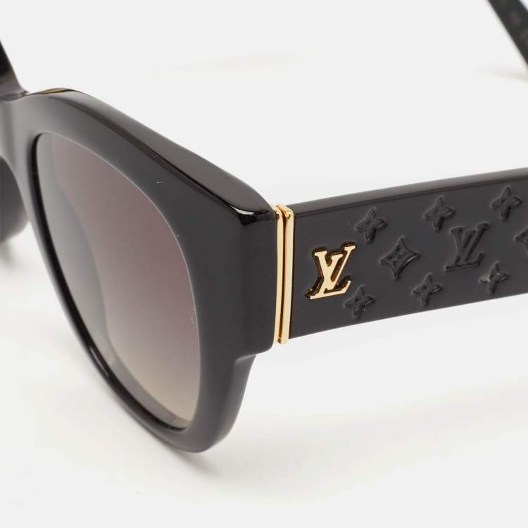 Pre Owned Louis Vuitton Black Gradient LV Empreinte Square Sunglasses