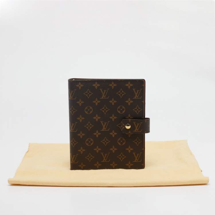 Pre Owned Louis Vuitton Monogram Canvas Large Ring Agenda Cover