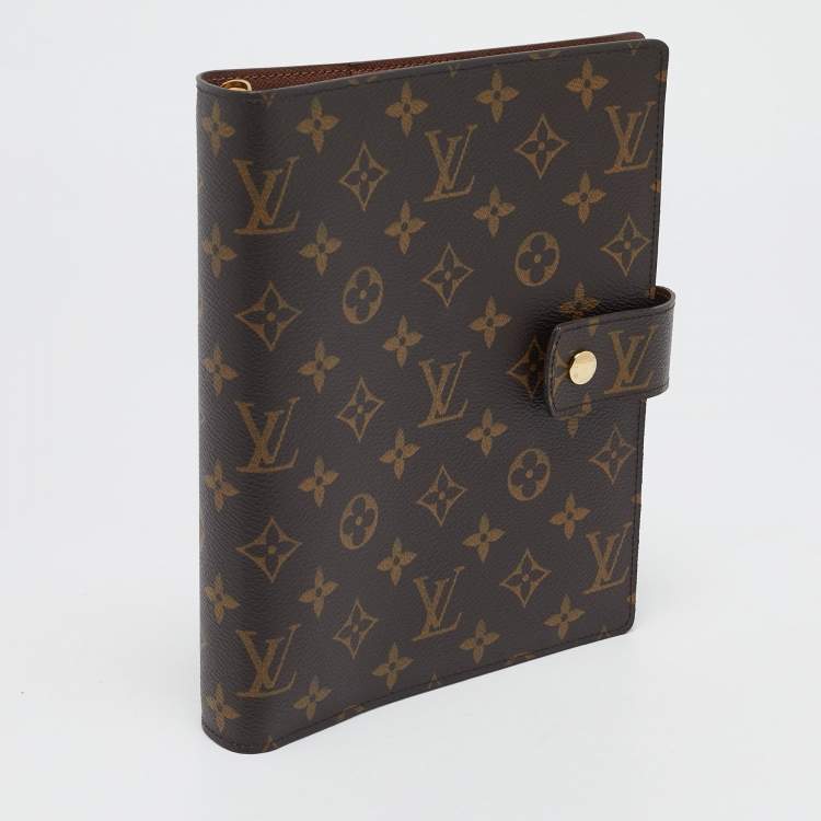 Pre Owned Louis Vuitton Monogram Canvas Large Ring Agenda Cover
