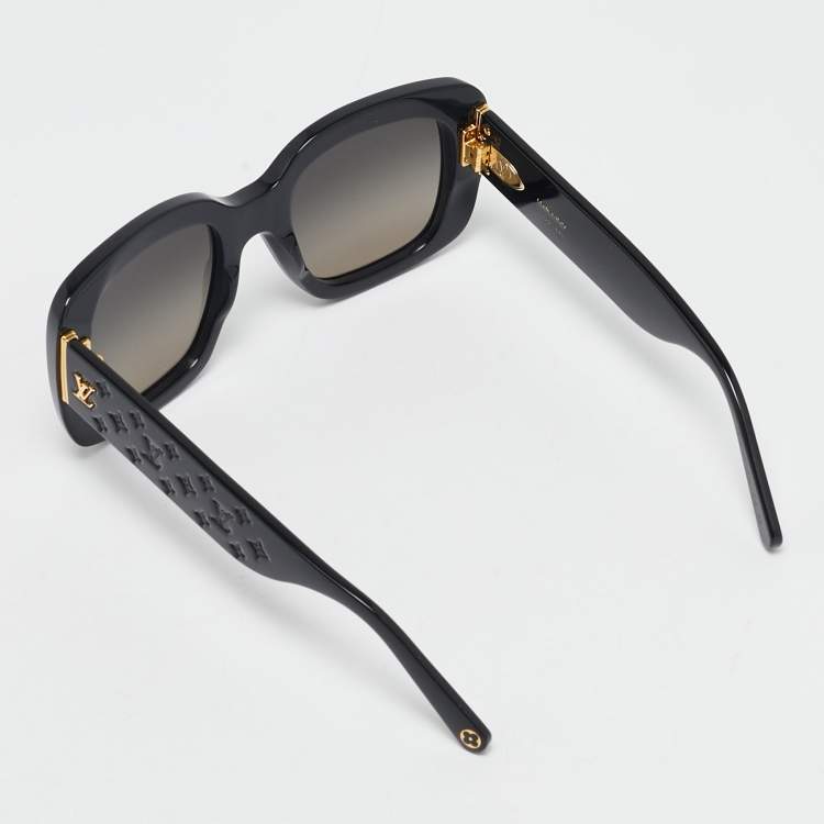 Pre Owned Louis Vuitton Black Gradient Z1611W LV Empreinte Square Sunglasses