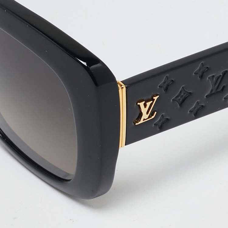 Pre Owned Louis Vuitton Black Gradient Z1611W LV Empreinte Square Sunglasses