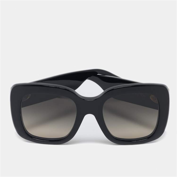 Pre Owned Louis Vuitton Black Gradient Z1611W LV Empreinte Square Sunglasses