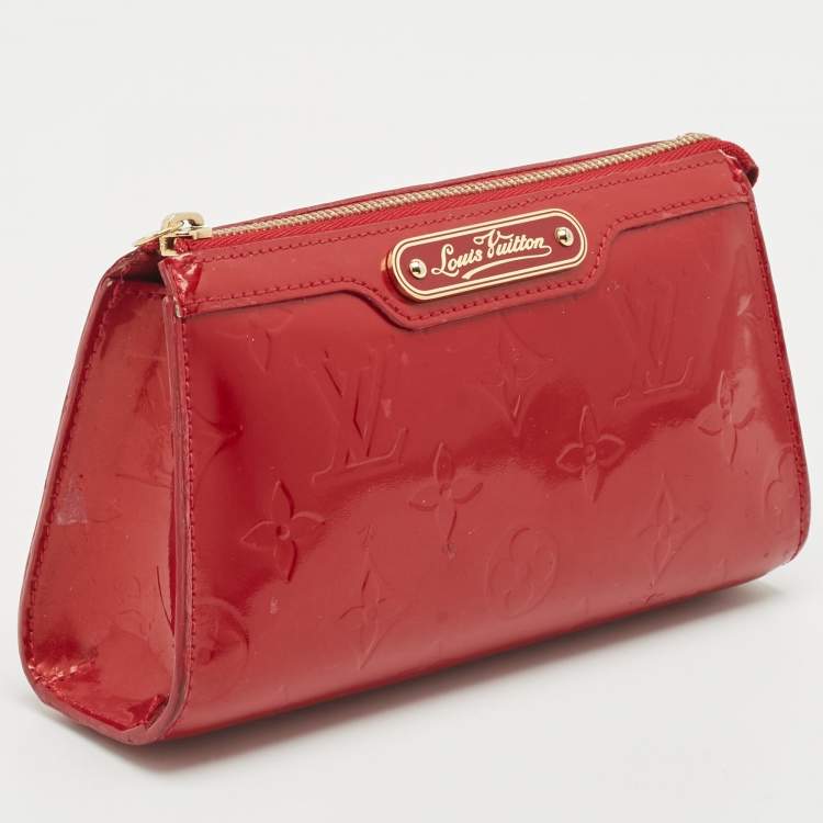 Pre Owned Louis Vuitton Pomme D'Amour Monogram Vernis Cosmetic Pouch