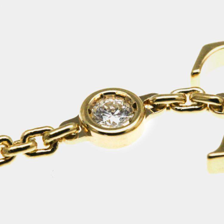 Pre Owned Louis Vuitton 18K Rose Gold and Diamond Idylle Blossom Bracelet