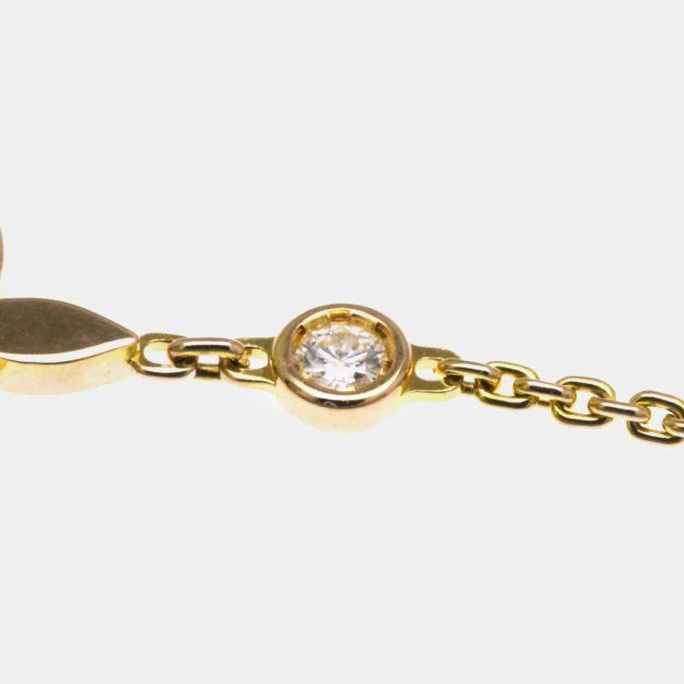 Pre Owned Louis Vuitton 18K Rose Gold and Diamond Monogram Idylle Pendant Necklace