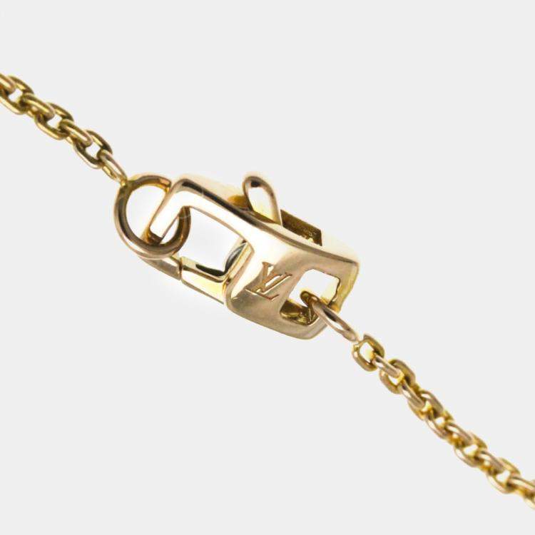Pre Owned Louis Vuitton 18K Rose Gold and Diamond Monogram Idylle Pendant Necklace