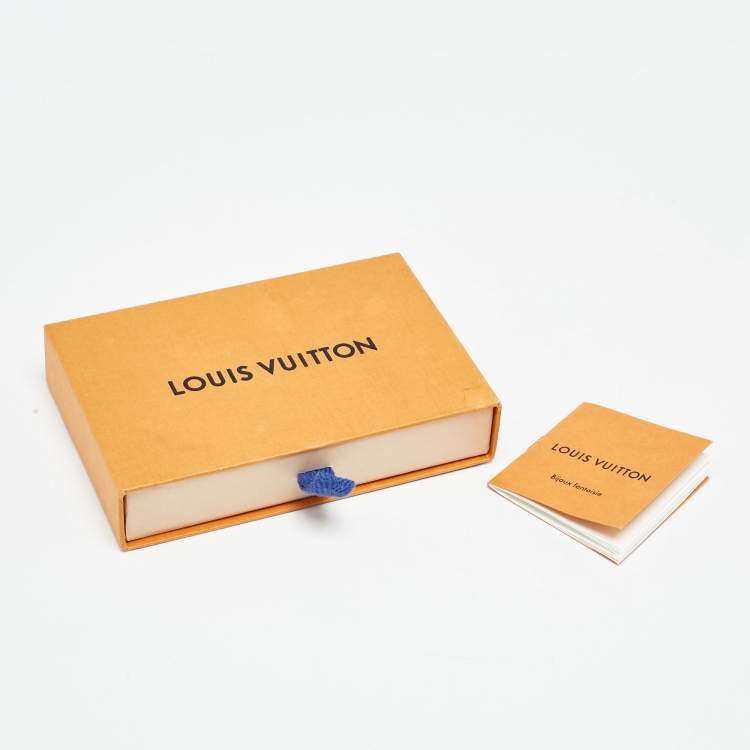 Pre Owned Louis Vuitton Essential V Monogram Canvas Gold Tone Bracelet