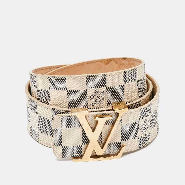 مملوكة مسبقًا Louis Vuitton Damier Azur Canvas LV Initiales Belt 95CM