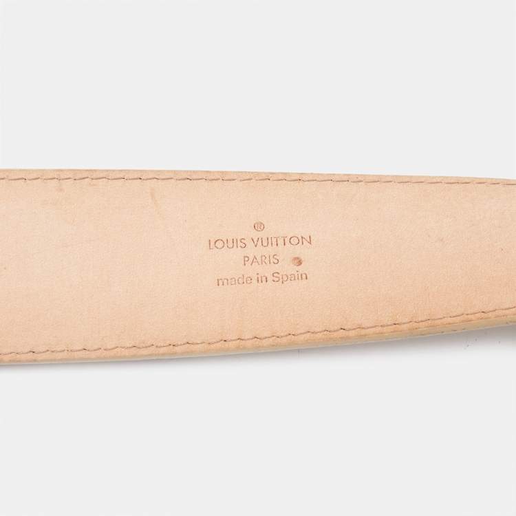 مملوكة مسبقًا Louis Vuitton Damier Azur Canvas LV Initiales Belt 95CM