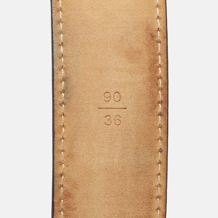 Pre Owned Louis Vuitton Monogram Canvas Buckle Belt 90 CM
