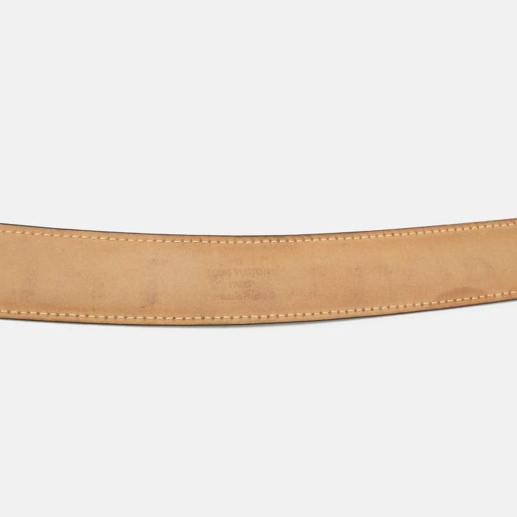 Pre Owned Louis Vuitton Monogram Canvas Buckle Belt 90 CM
