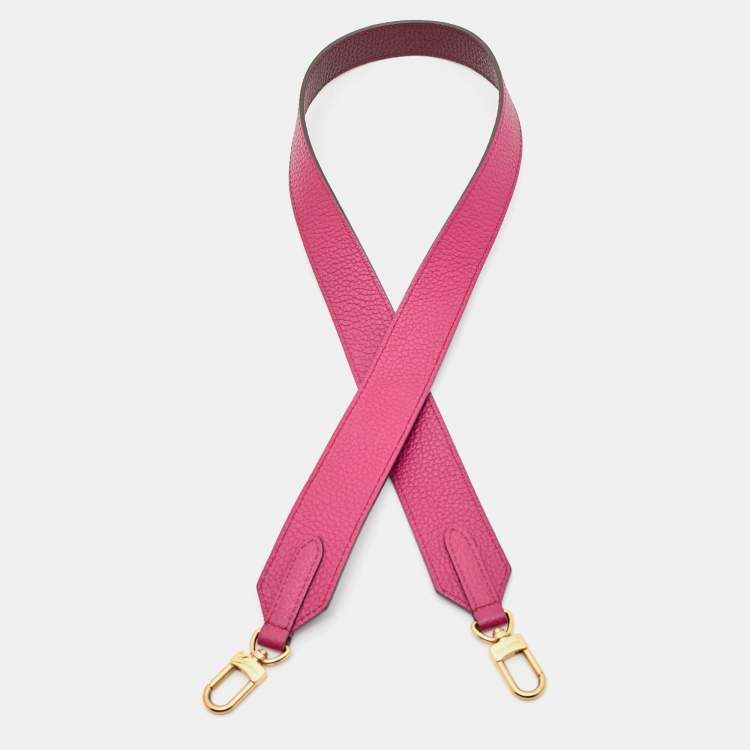 Pre Owned Louis Vuitton Pink/Burgundy Leather Shoulder Bag Strap