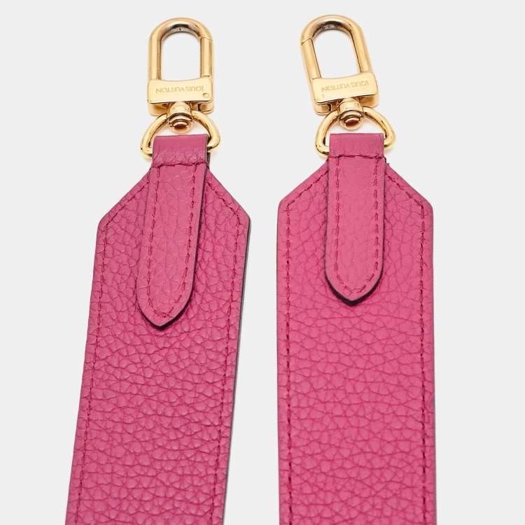 Pre Owned Louis Vuitton Pink/Burgundy Leather Shoulder Bag Strap