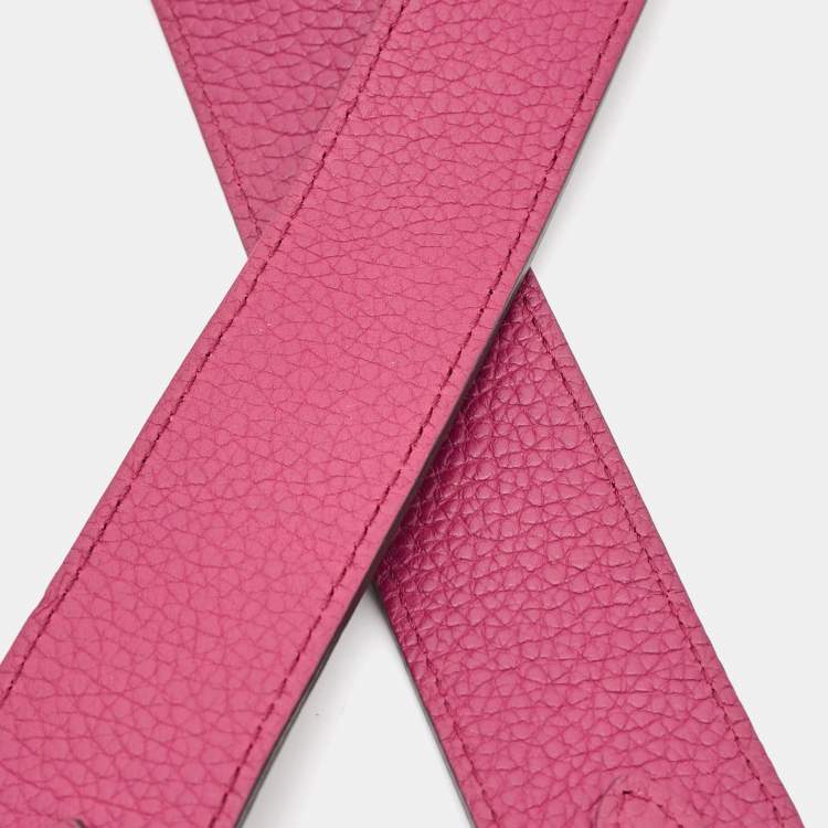 Pre Owned Louis Vuitton Pink/Burgundy Leather Shoulder Bag Strap