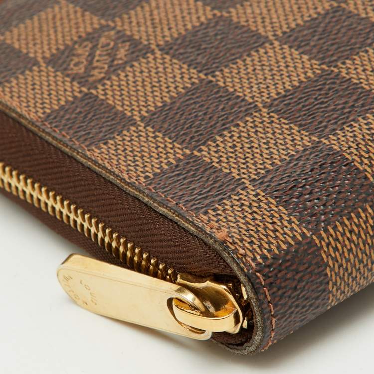 Pre Owned Louis Vuitton Damier Ebene Canvas Zippy Organiser