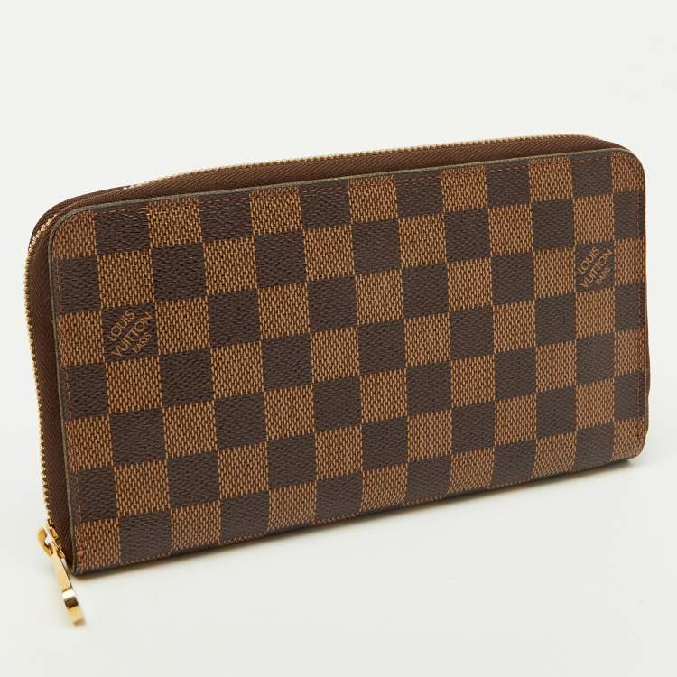 Pre Owned Louis Vuitton Damier Ebene Canvas Zippy Organiser