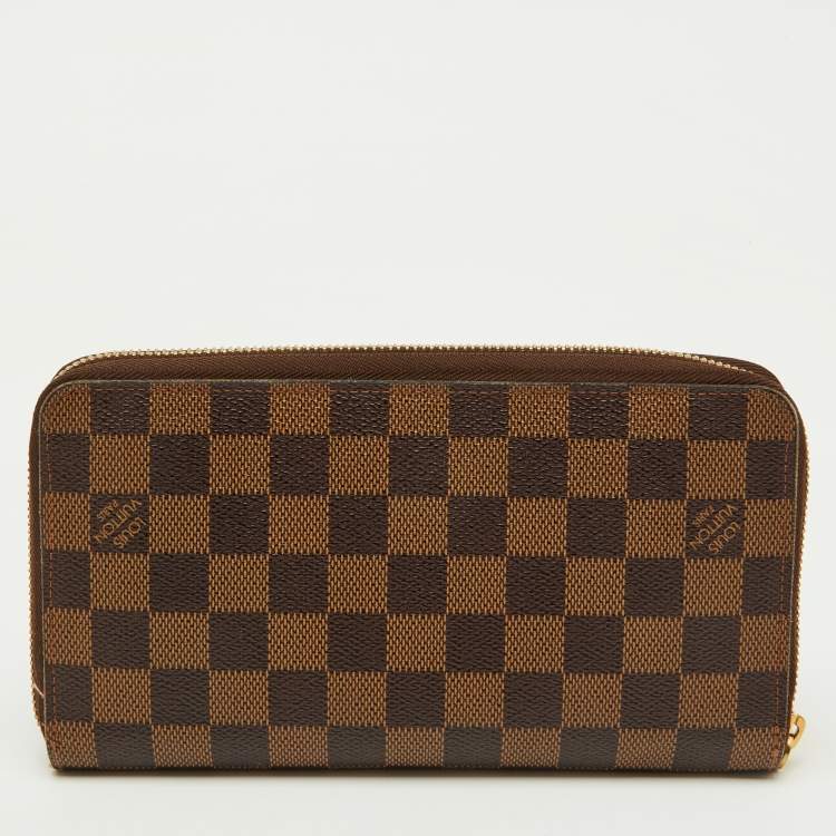 Pre Owned Louis Vuitton Damier Ebene Canvas Zippy Organiser