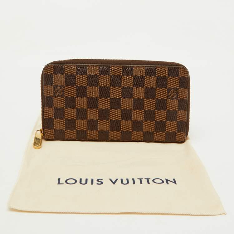 Pre Owned Louis Vuitton Damier Ebene Canvas Zippy Organiser