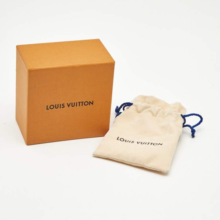 Pre Owned Louis Vuitton Louise Gold Tone Hoop Earrings