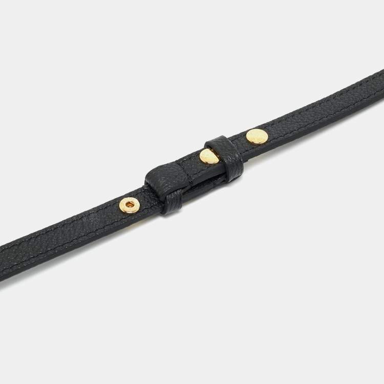 Pre Owned Louis Vuitton Black Leather Adjustable Shoulder Bag Strap