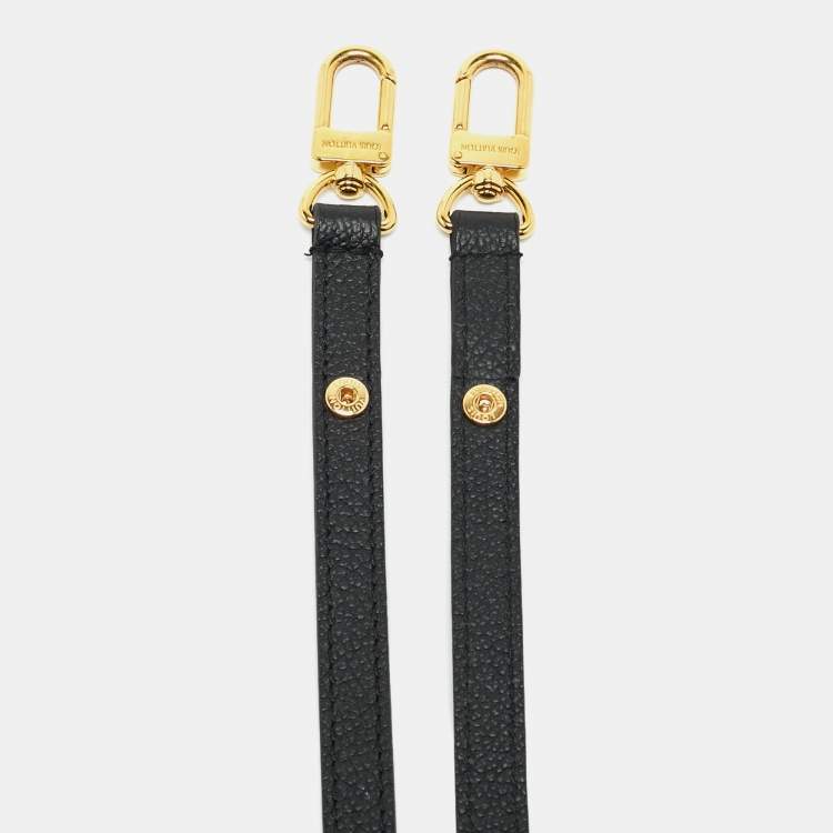 Pre Owned Louis Vuitton Black Leather Adjustable Shoulder Bag Strap