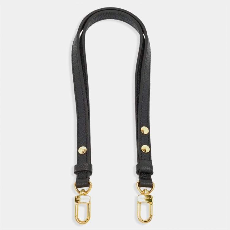Pre Owned Louis Vuitton Black Leather Adjustable Shoulder Bag Strap