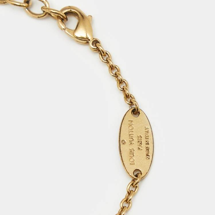 Pre Owned Louis Vuitton LV & Me Letter H Gold Tone Bracelet